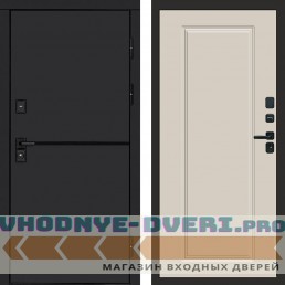 Входная дверь Тренд black Гранд слоновая кость