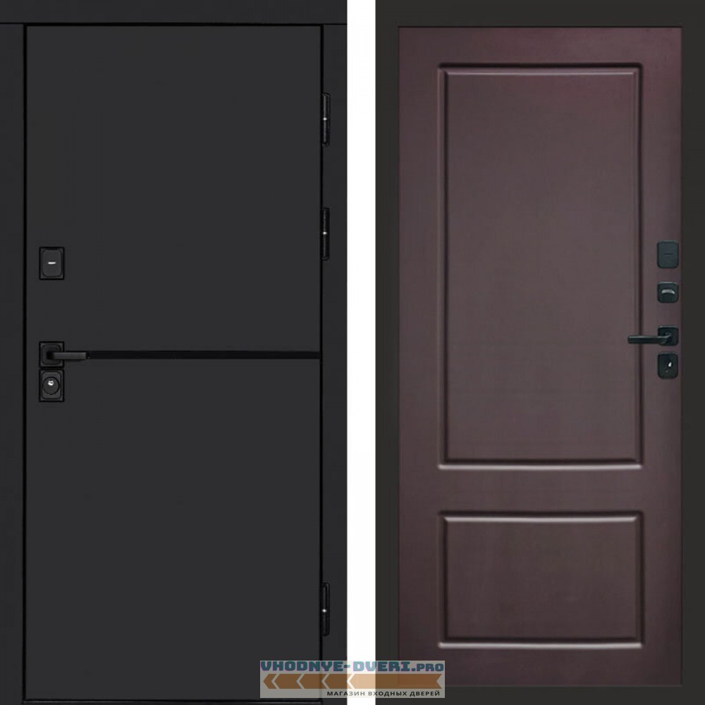 Входная дверь Тренд black Марсель шоколад