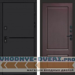 Входная дверь Тренд black Марсель шоколад