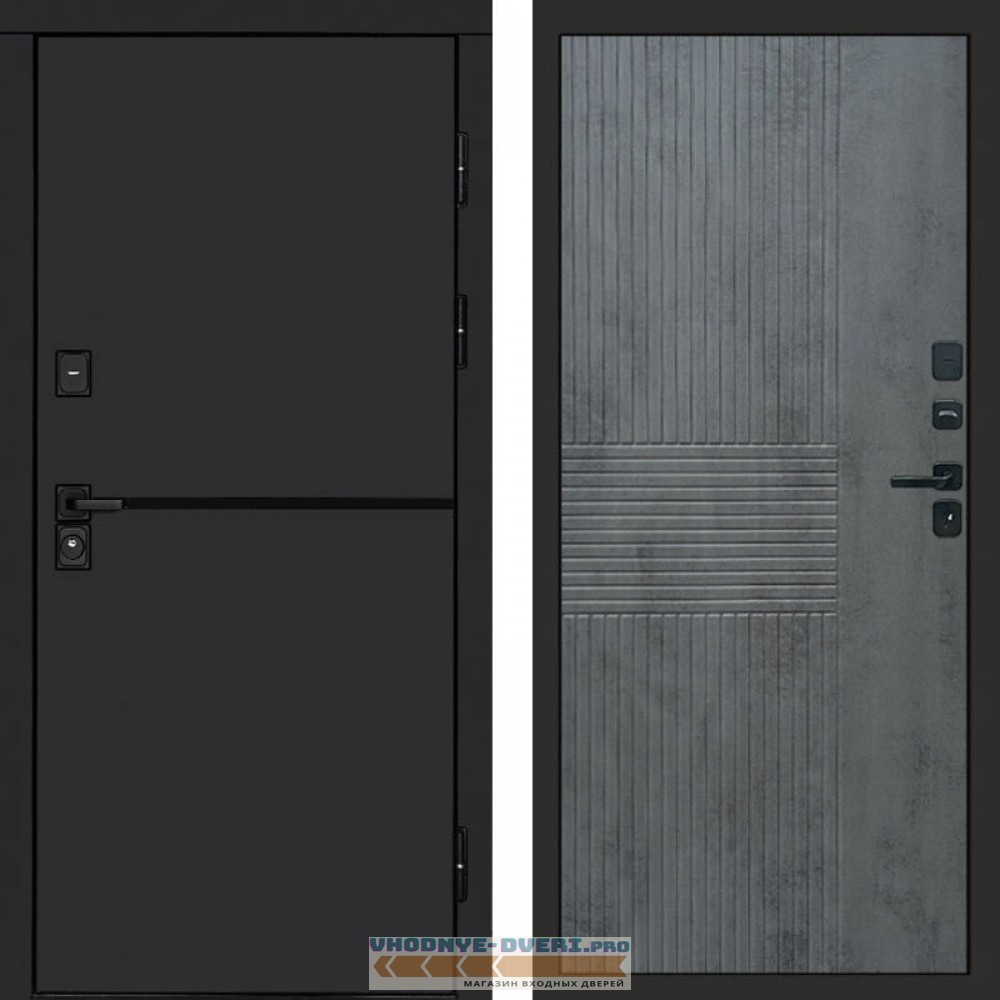 Входная дверь Тренд black Мастино бетон темный