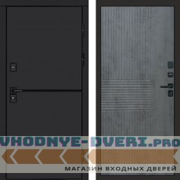 Входная дверь Тренд black Мастино бетон темный