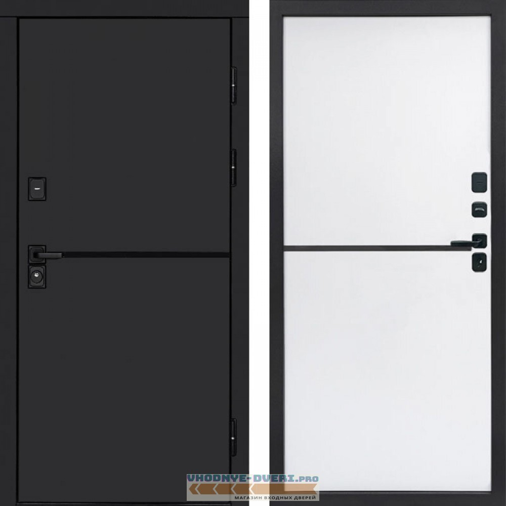 Входная дверь Тренд black Нео White
