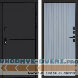 Входная дверь Тренд black Flat grey софт