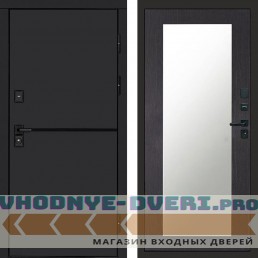 Входная дверь Тренд black Зеркало триумф венге
