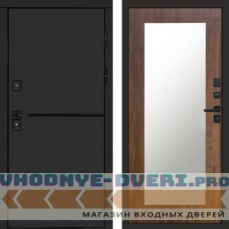 Входная дверь Тренд black Зеркало триумф дуб