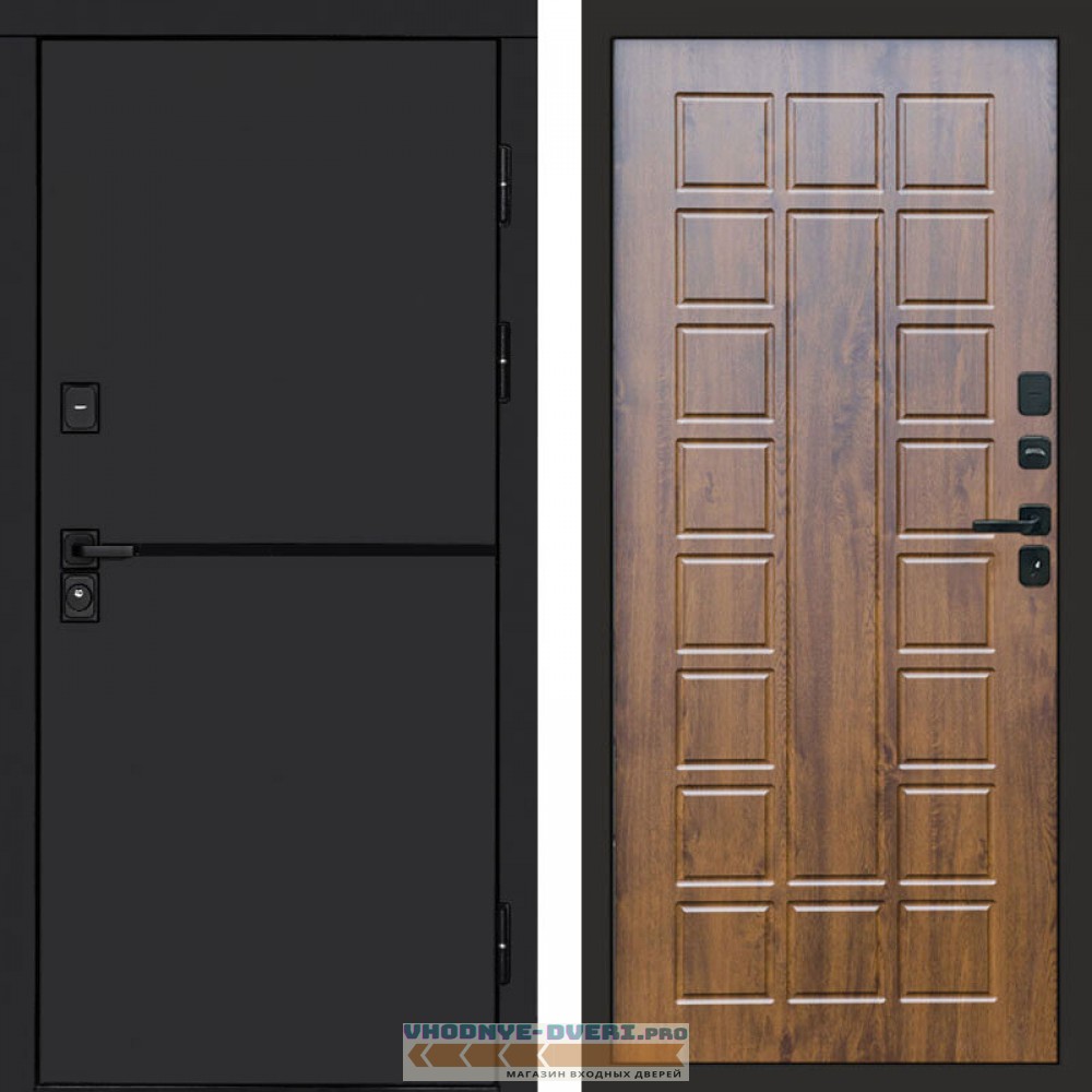 Входная дверь Тренд black Престиж дуб