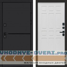 Входная дверь Тренд black Спарта белое дерево