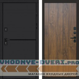 Входная дверь Тренд black Flat дуб