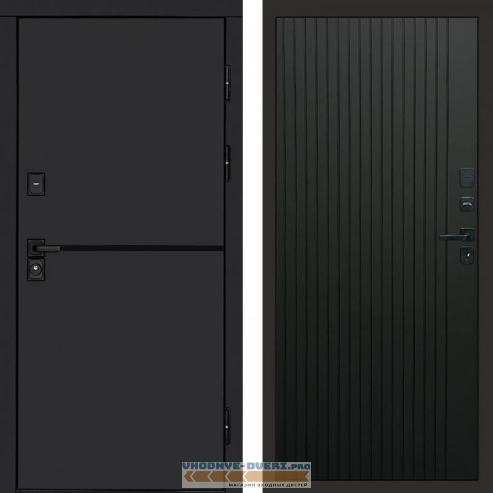 Входная дверь Тренд black Flat черный кварц