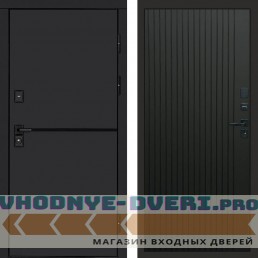 Входная дверь Тренд black Flat черный кварц