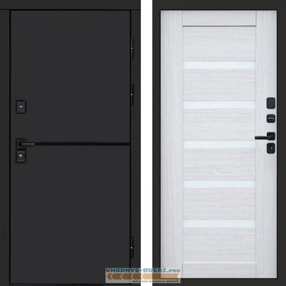 Входная дверь Тренд black Царга лиственница