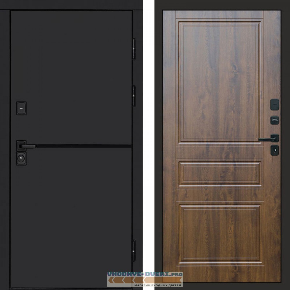 Входная дверь Тренд black Классика дуб