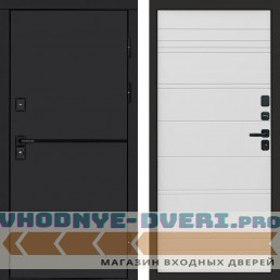 Входная дверь Тренд black White line
