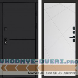 Входная дверь Тренд black Лучи белый