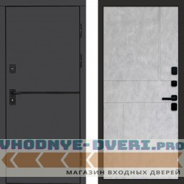 Входная дверь Тренд Графит Горизонт бетон светлый