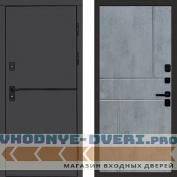 Входная дверь Тренд Графит Горизонт бетон темный