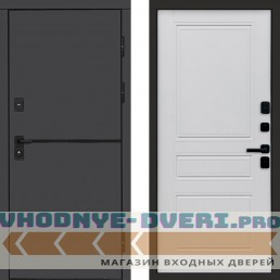 Входная дверь Тренд Графит Классика Белый матовый