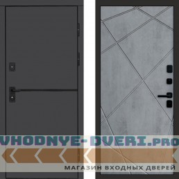 Входная дверь Тренд Графит Лучи бетон темный