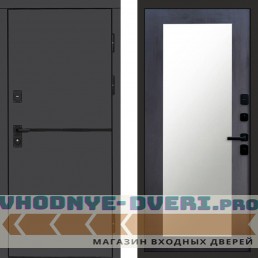 Входная дверь Тренд Графит Зеркало триумф венге