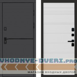 Входная дверь Тренд Графит White Line