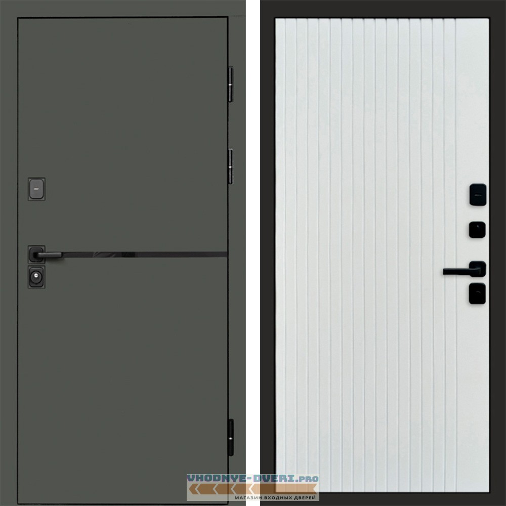 Дверь Termo Door Тренд Грин Flat Белый софт