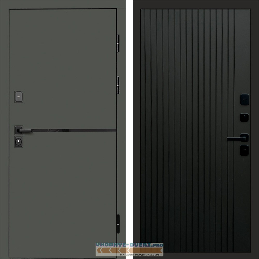 Termo Door Тренд Грин Flat Черный кварц