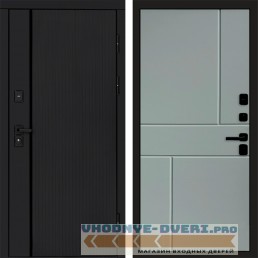 Дверь Termo Door Урбан Black Горизонт Grey софт