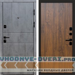 Дверь Termo Door Вертикаль Бетон Flat Дуб