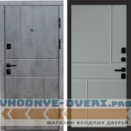 Дверь Termo Door Вертикаль Бетон Горизонт Grey софт