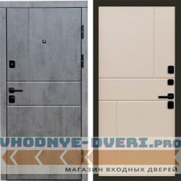 Дверь Termo Door Вертикаль Бетон Горизонт Слоновая кость