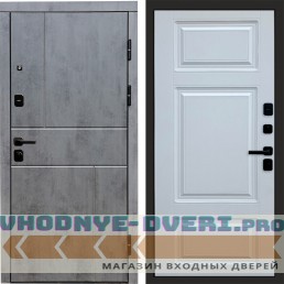 Дверь  Termo Door Вертикаль Бетон Лион Белый софт