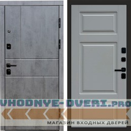 Дверь  Termo Door Вертикаль Бетон Лион Grey софт