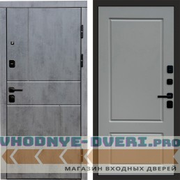 Дверь входная Termo Door Вертикаль Бетон Марсель Grey софт