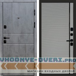 Входная дверь Вертикаль Бетон Porte Grey софт