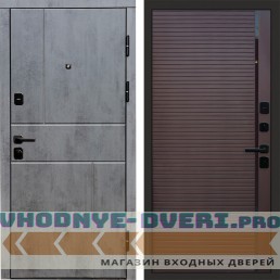 Входная дверь Вертикаль Бетон Porte Шоколад