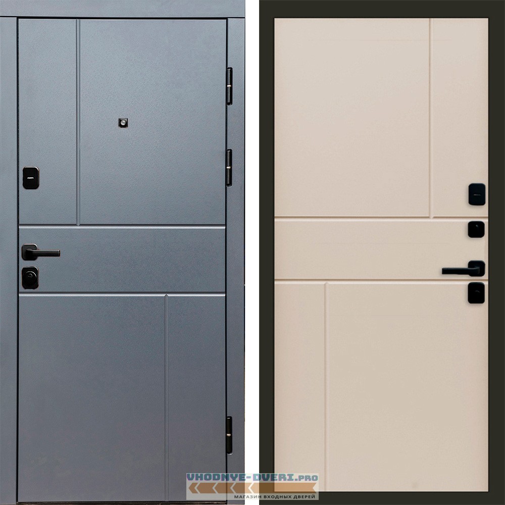 Дверь Termo Door Вертикаль Grey Горизонт Слоновая кость