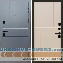 Дверь Termo Door Вертикаль Grey Горизонт Слоновая кость