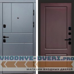 Дверь входная Termo Door Вертикаль Grey Марсель Шоколад