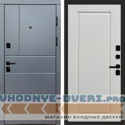 Входная дверь Termo Door Вертикаль Grey Гранд Слоновая кость