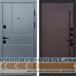 Входная дверь Вертикаль Grey Porte Шоколад