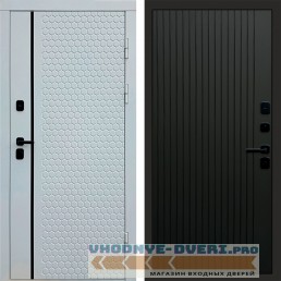 Termo Door White Line Flat Черный кварц