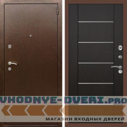 Входная дверь REX (Рекс) 1А Медный антик B03 молдинги венге