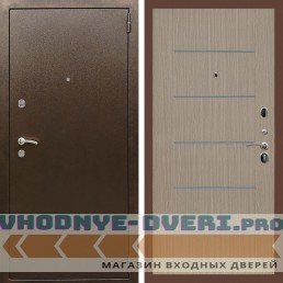 Входная дверь REX (Рекс) 1А Медный антик B03 молдинги венге светлый