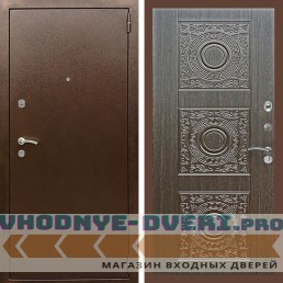 Входная дверь REX (Рекс) 1А Медный антик д-18 венге