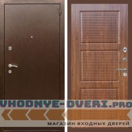Входная дверь REX (Рекс) 1А Медный антик ФЛ-1 мореная берёза