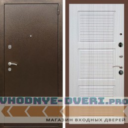 Входная дверь REX (Рекс) 1А Медный антик ФЛ-1 Сандал светлый