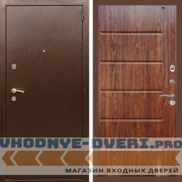 Входная дверь REX (Рекс) 1А Медный антик ФЛ-102 Мореная береза
