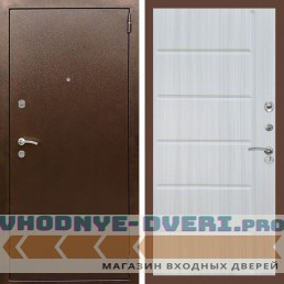 Входная дверь REX (Рекс) 1А Медный антик ФЛ-102 Сандал светлый