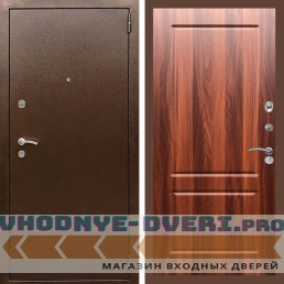 Входная дверь REX (Рекс) 1А Медный антик ФЛ-117 итальянский орех