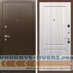 Входная дверь REX (Рекс) 1А Медный антик ФЛ-117 сандал светлый